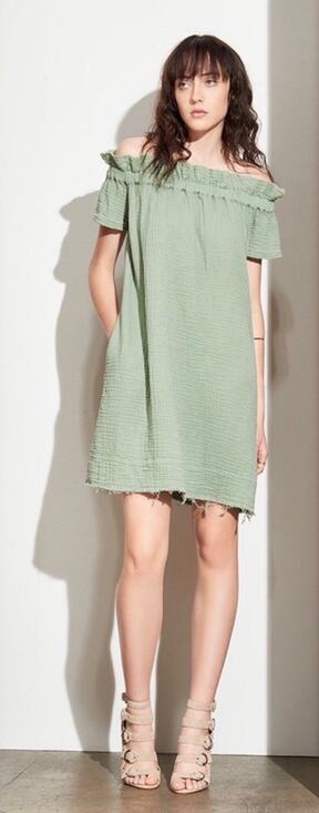 Anthropologie Dresses & Skirts - Amadi Dress Women’s Extra Small NEW Anthropologie Nola Off Shoulder Green NWOT